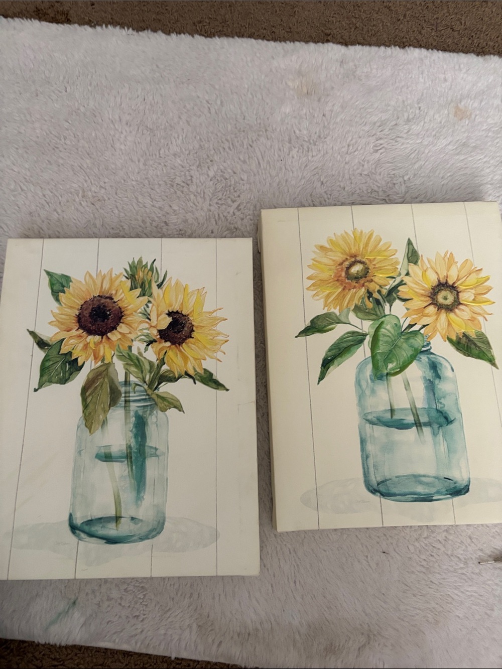 Sunflower Mason Jar Wall Art - Yellow Floral Home Accent